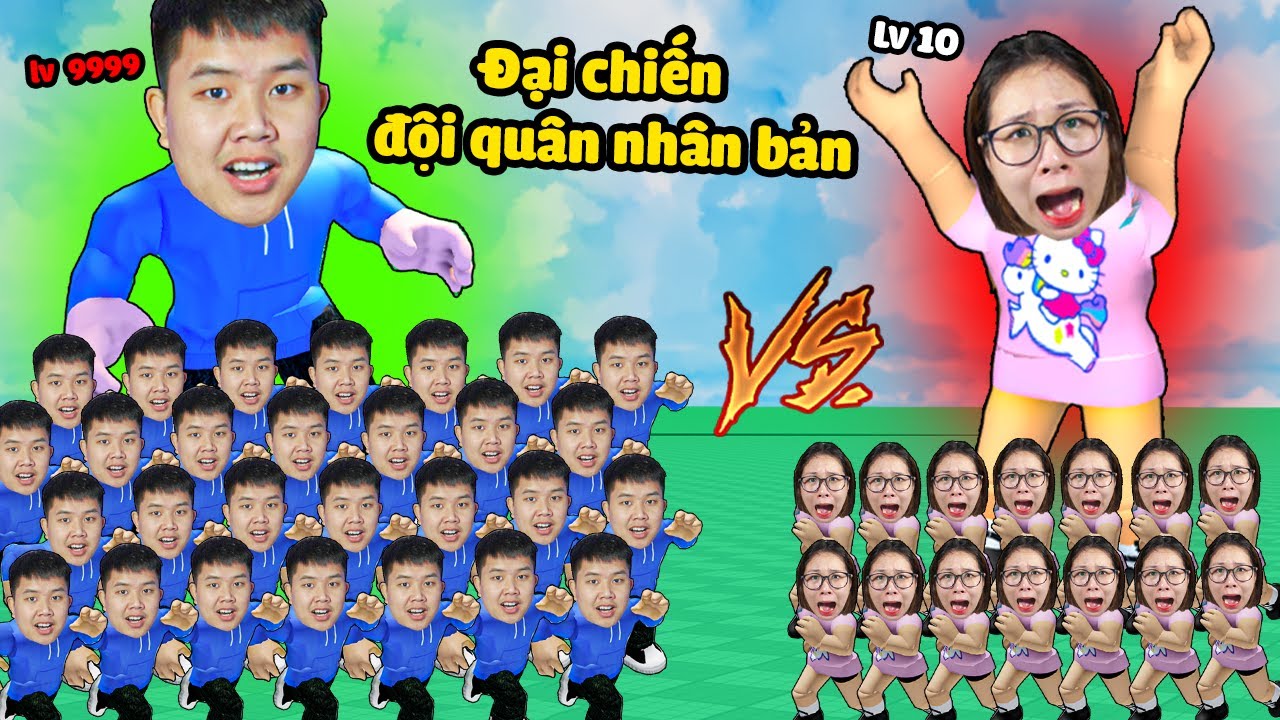 Đại chiến đội quân nhân bản xem ai mạnh nhất !? bqThanh Tạo 1 Tỷ bqThanh Pha Ke Thắng Ốc