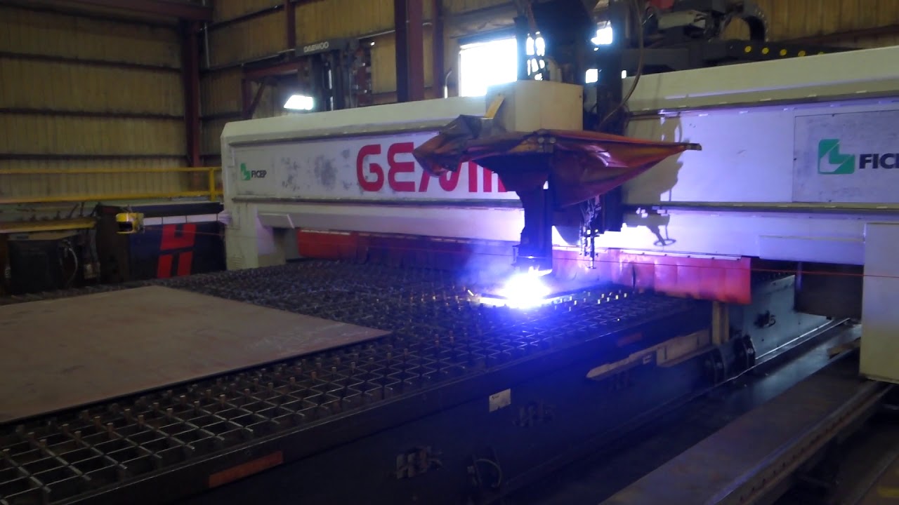 Ficep Gemini 36 HD 12' x 40' CNC Plasma Cutting System With 5-Axis Bevel Head & 35 HP Drill
