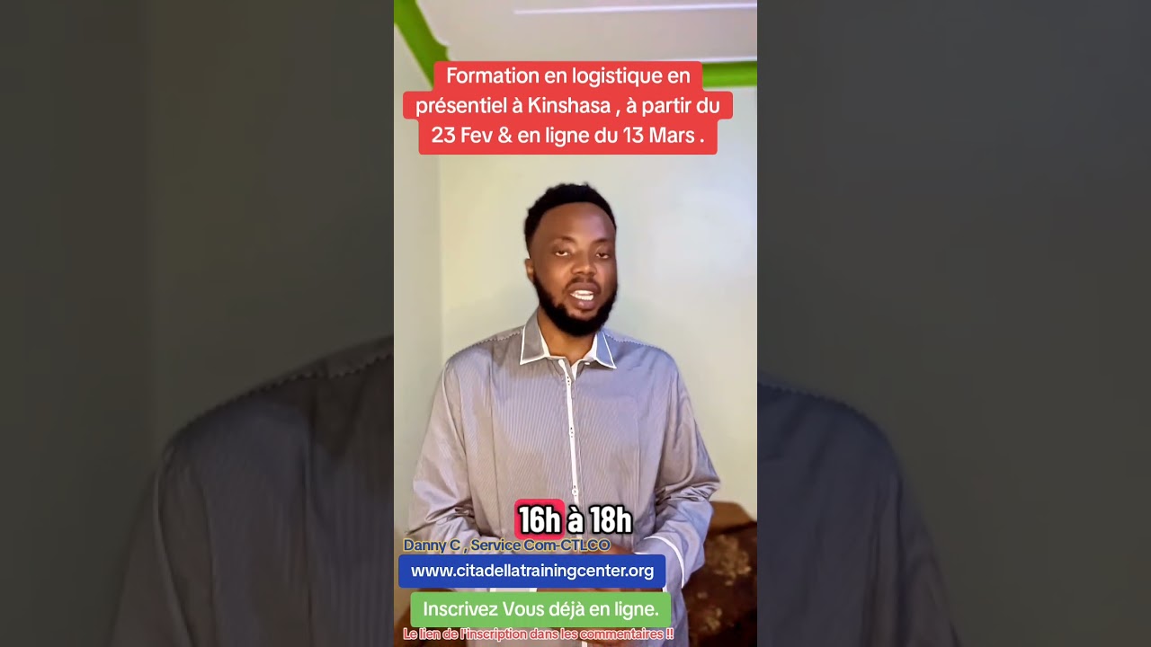 Formation en logistique en présentiel et en ligne,lien d'inscription en commentaire !