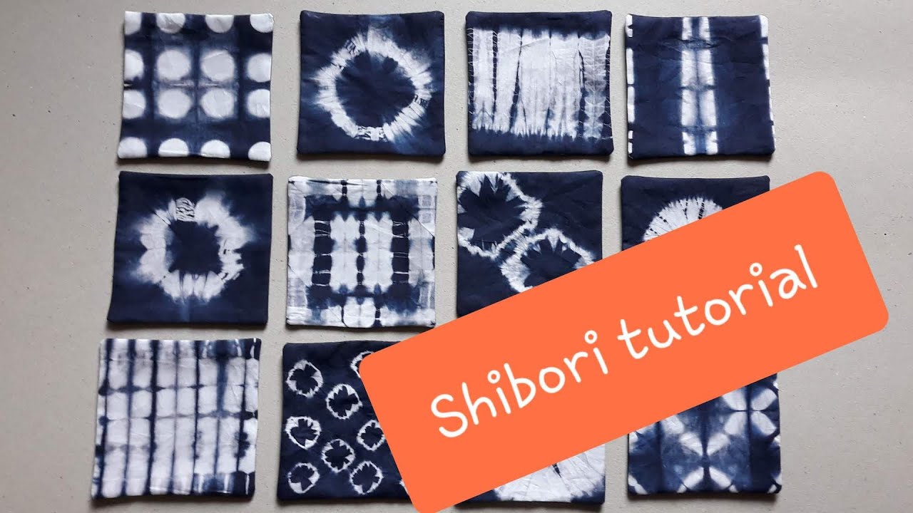 Shibori tutorial - Técnicas simples para tingir porta copos.