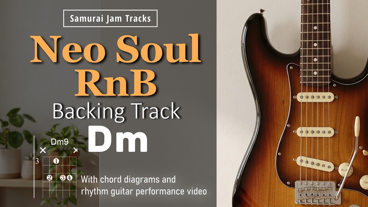 Neo Soul RnB Guitar Backing Track in Dm &ndash; Chill Groove 90BPM