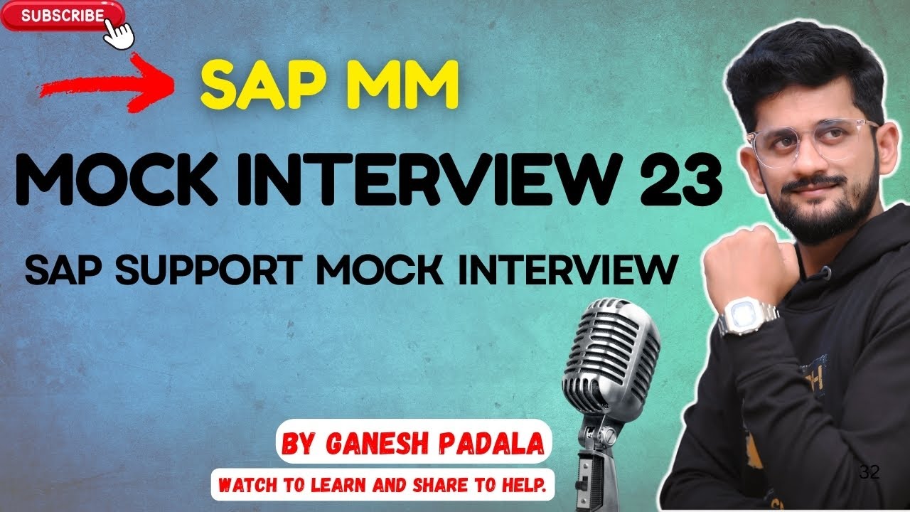 Пробное интервью SAP MM 23 — пробное интервью SAP Support от Ганеша Падалы