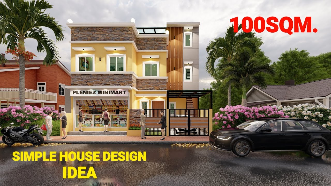 SIMPLE HOUSE DESIGN IDEA | 100SQM | BY: junliray creations