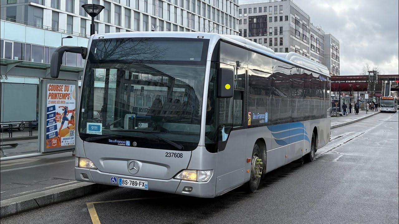Mercedes benz citaro le ü n°237608 sur ligne 9111 francilité express ouest