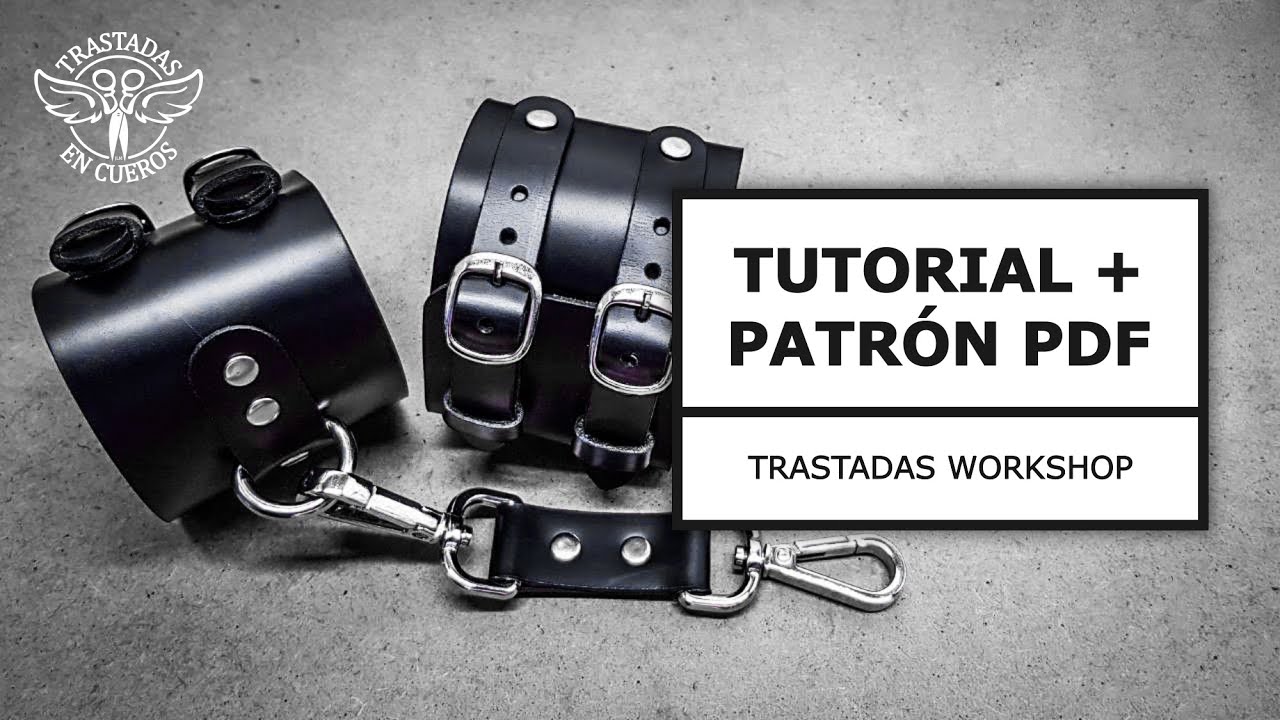 🔴 Cómo hacer unas ESPOSAS de CUERO. PATRÓN PDF. Español/English