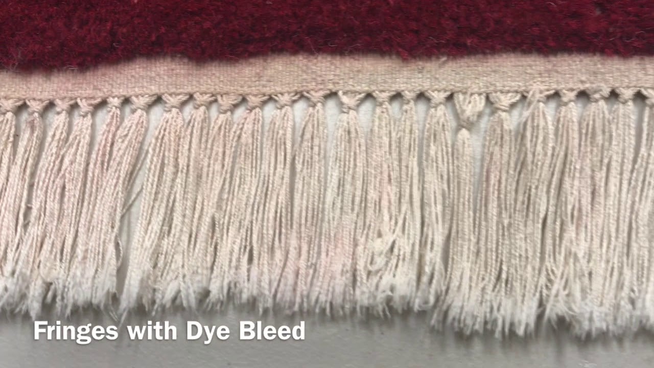 Rug Fringe Dye Bleed Removal