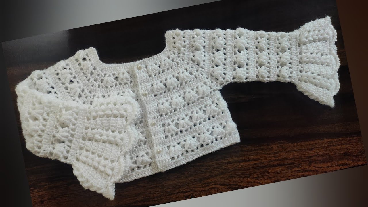 beautiful crochet full bell sleeves jacket
