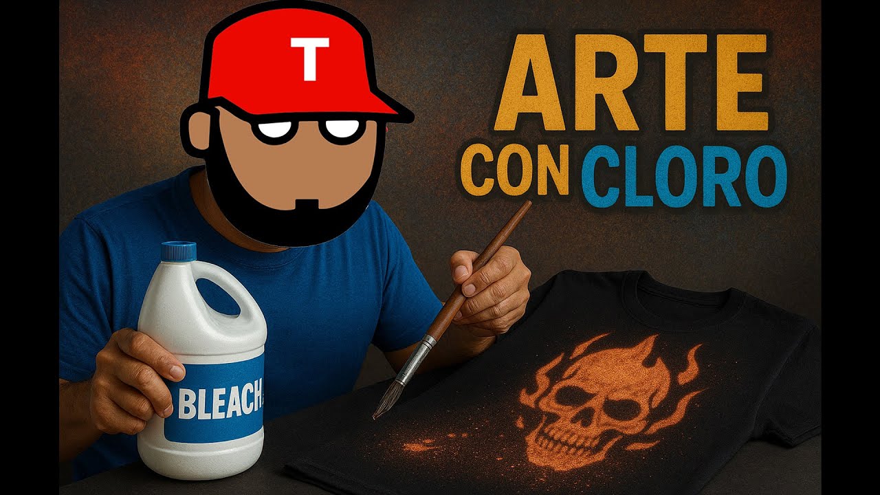 🎨 ¡CREANDO ARTE ÚNICO CON CLORO EN PLAYERAS! 🔥