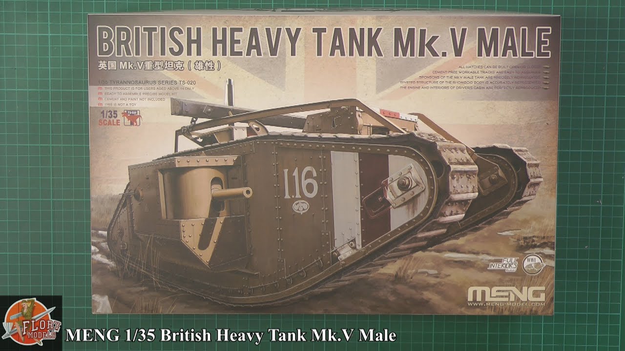 MENG 1/35th British Heavy Tank MkV Males review