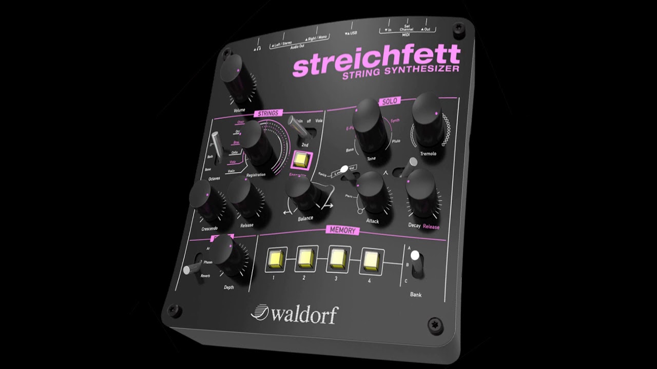 Waldorf Streichfett stroking keys demo   -   (edit:  youtube forcing ads)