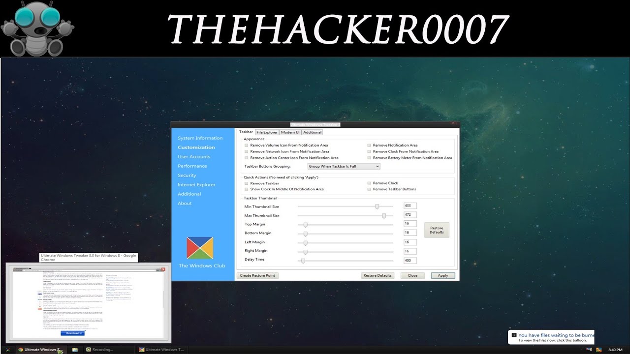 The Ultimate Windows Tweaker 3.0 for Windows 8