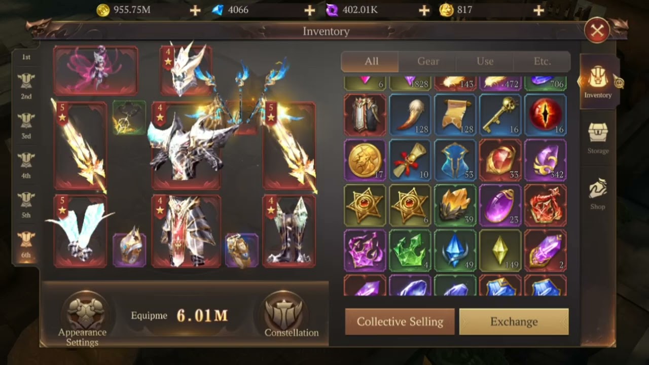 Activating T5 Crusade set & T4 Wing creation