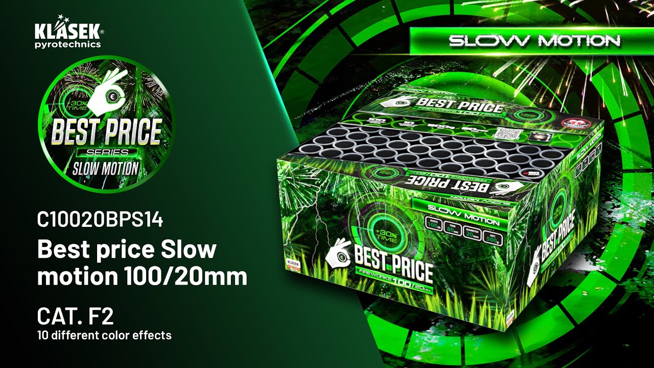 C10020BPS14 Best price Slow motion 100/20mm | Klasek pyrotechnics