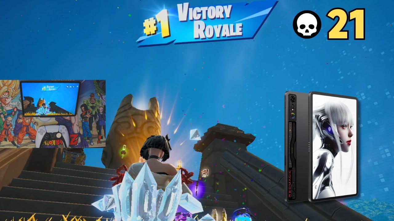 Fortnite Mobile | REDMAGIC Nova Gaming Tablet Smooth 90 FPS | The Night Rose Skin Gameplay