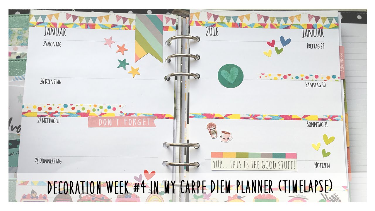Decoration Week #4 - Carpe Diem Planner (Timelapse)