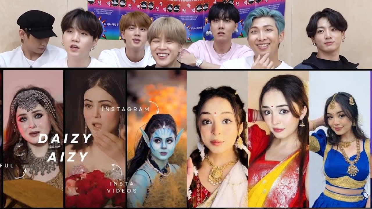 BTS REACTION Daizy Aizy 🆚 Simpal kharel transition tiktok video, instagram reels 2024