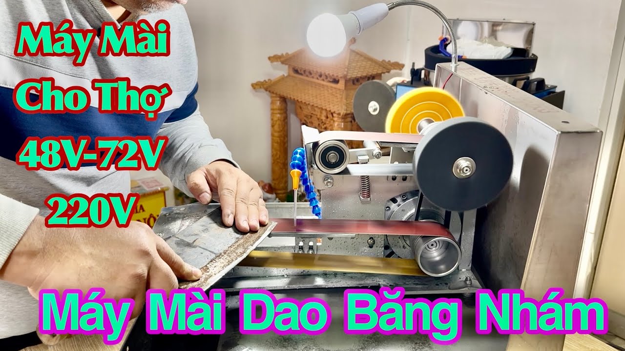 Máy Mài Dao Kéo Ướt Băng Nhám Chuyên Nghiệp Cho Thợ Mài Dao Kéo Model 2025 Mới Nhất