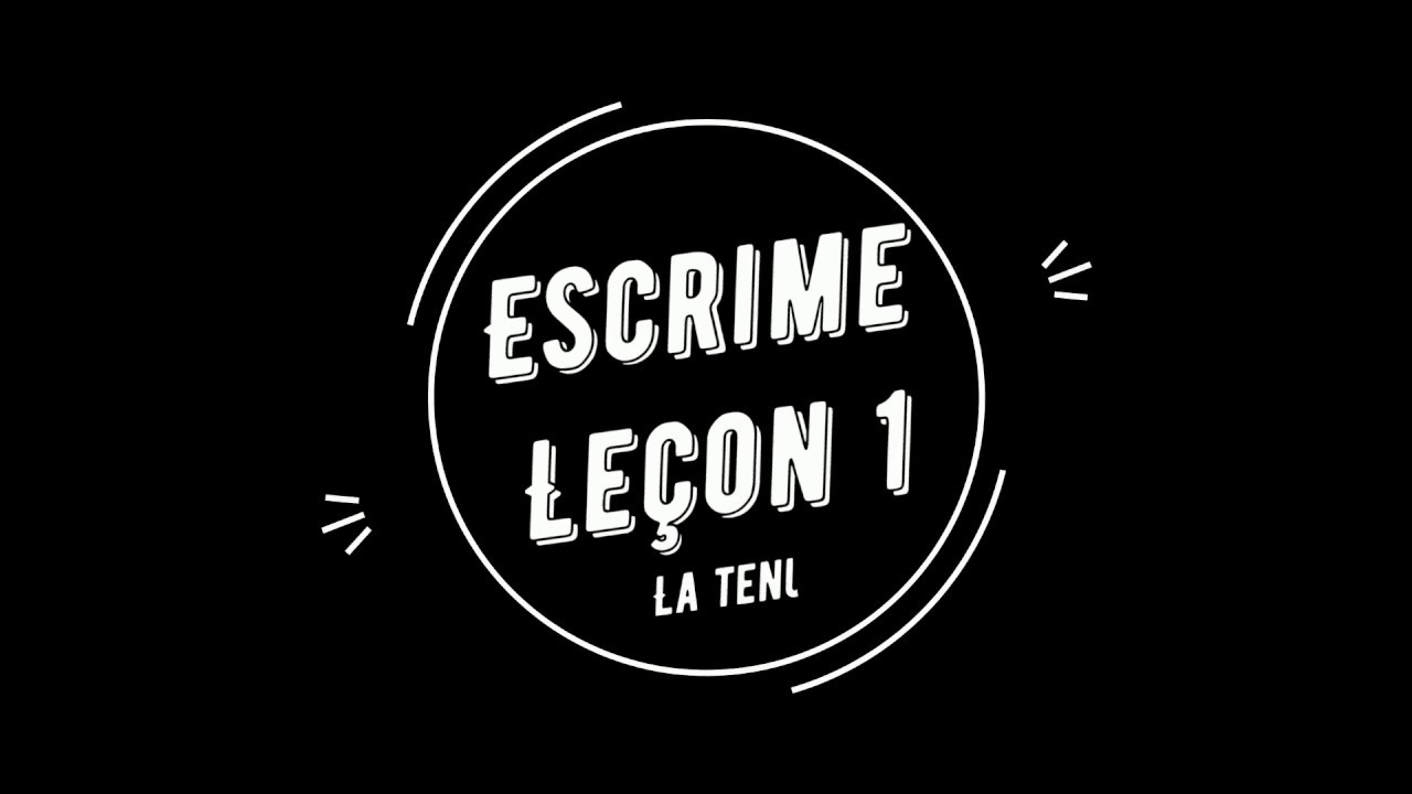 Escrime leçon 1 - la tenue
