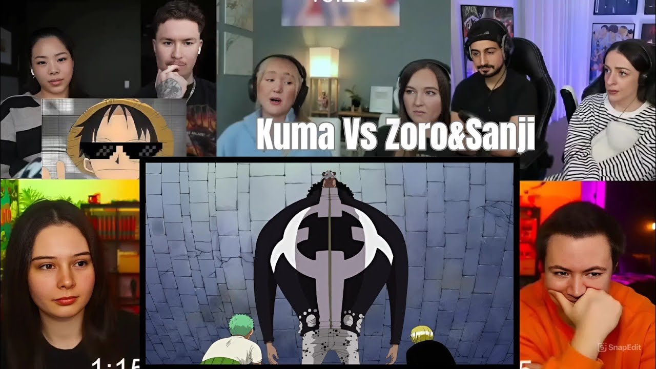 "Kuma’s Overwhelming Power! Zoro & Sanji Struggle | One Piece EP 376 Reaction Mashup"