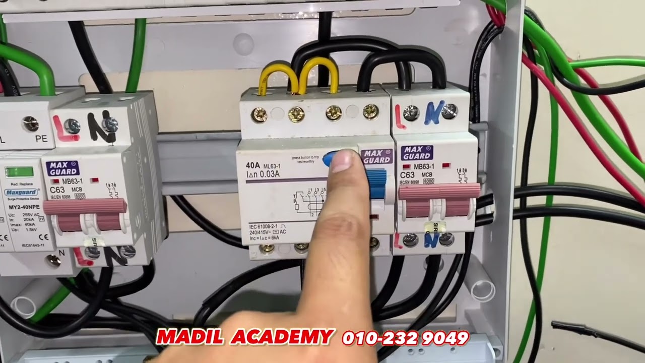 Tengok apa jadi bila guna RCCB 3 phase pada system 1 phase