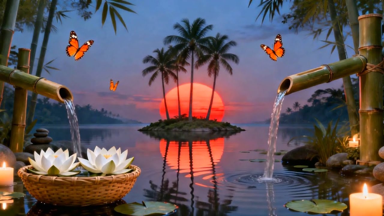 Relaxing Spa Music - Beautiful Peaceful, Calm Music, Meditation, Nature Sounds, Bamboo Water Sounds