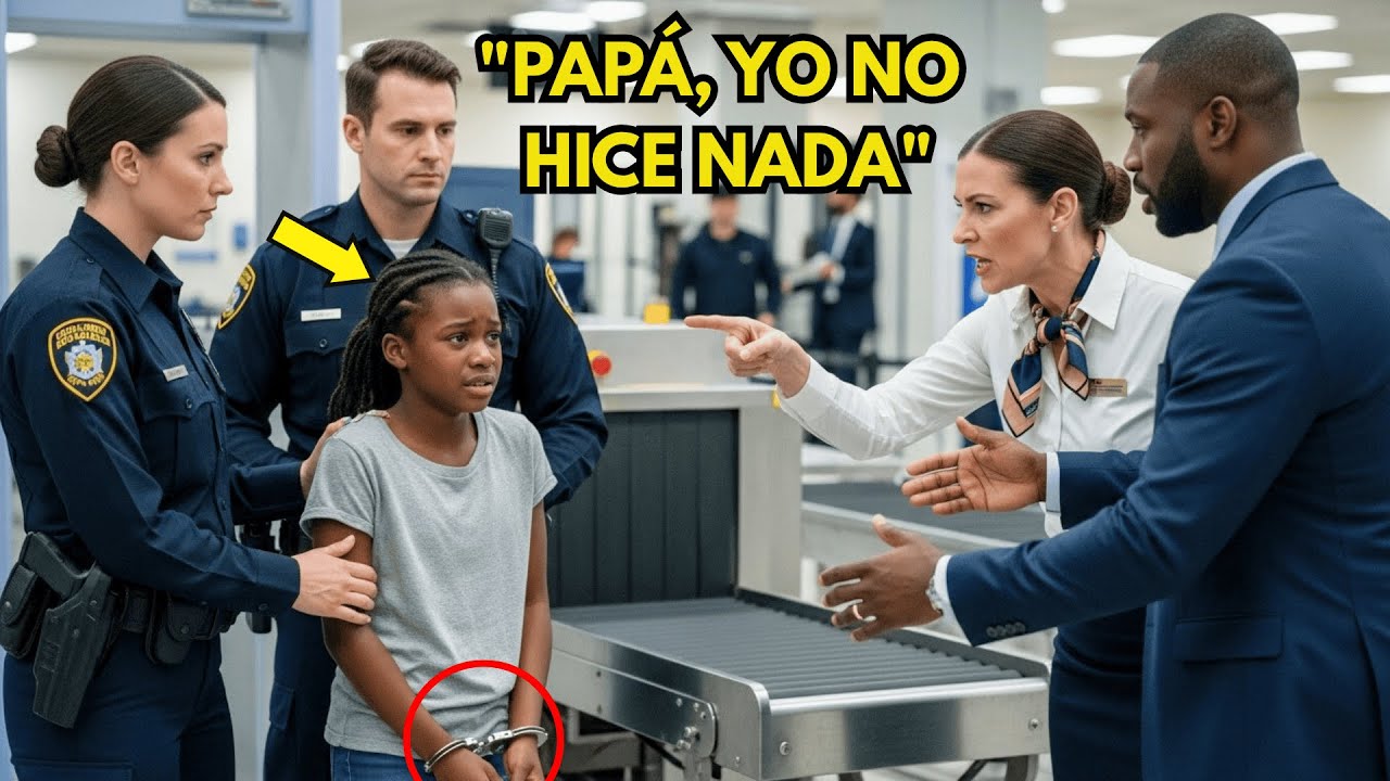 Azafata llama a policía por pasajera negra en primera—se hiela al ver placa de su padre, directivo