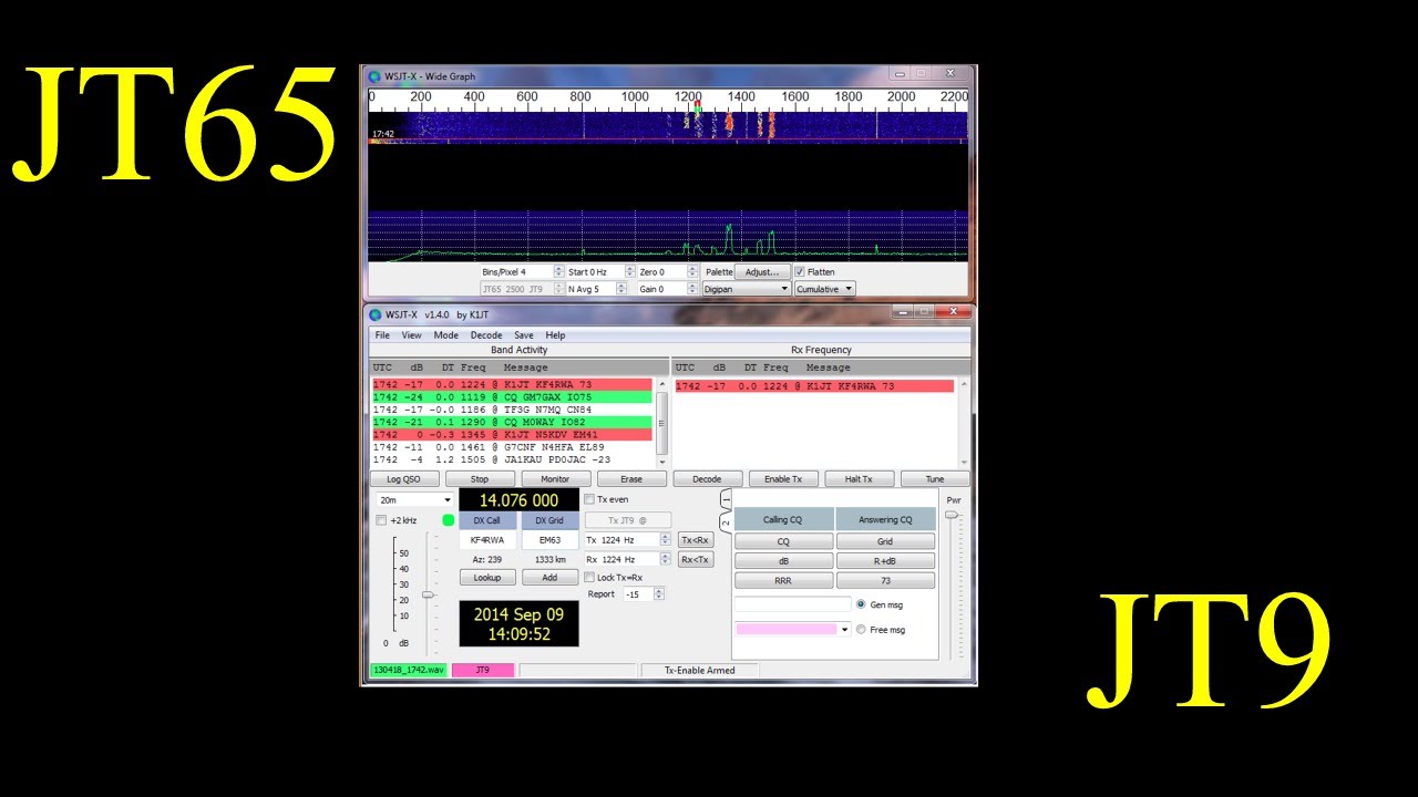 JT9 and JT65 with WSJTX - AF5DN