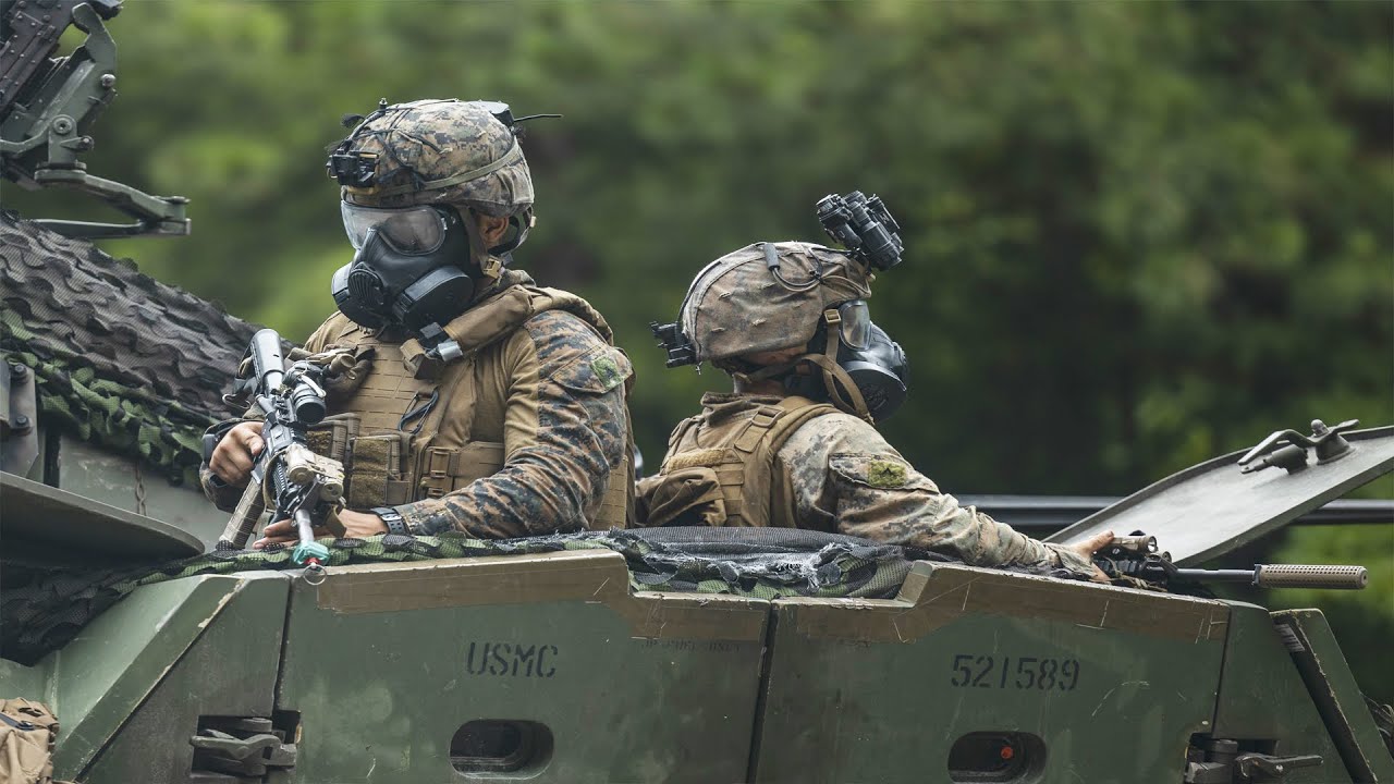 U.S. Marines with Light Armored Reconnaissance Battalion (LAR) conduct a MCCRE