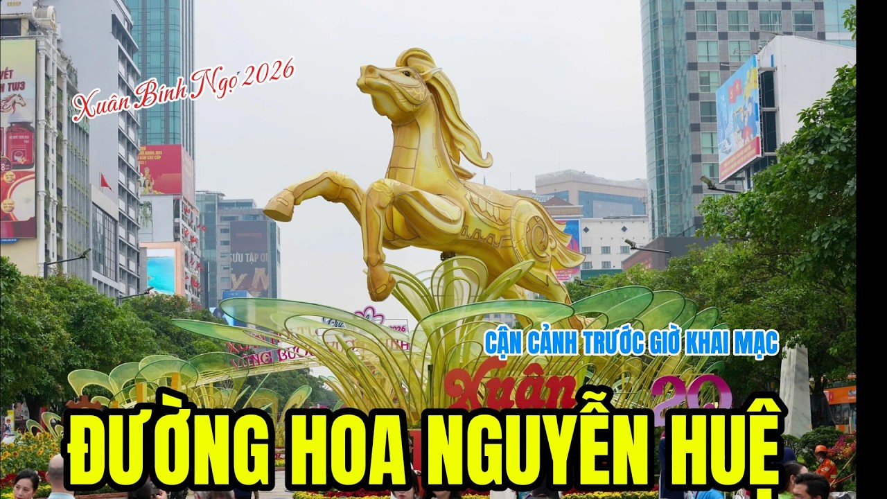 Cận cảnh Đường hoa Nguyễn Huệ trước ngày khai mạc- Tết Sai Gon 2026