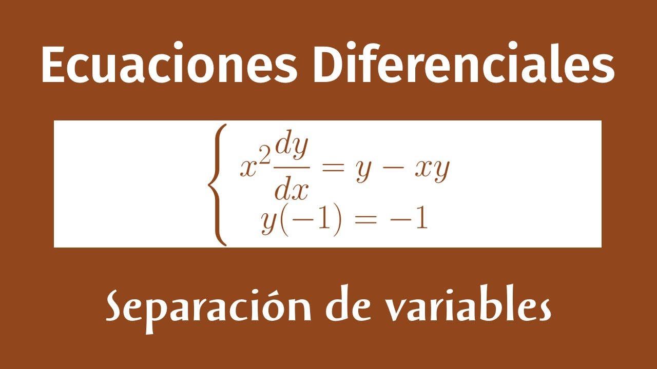 Soluci&oacute;n del PVI por el m&eacute;todo de Separaci&oacute;n de variables--Ejercicio 25 sec 2.2 pag 50 Dennis Zill