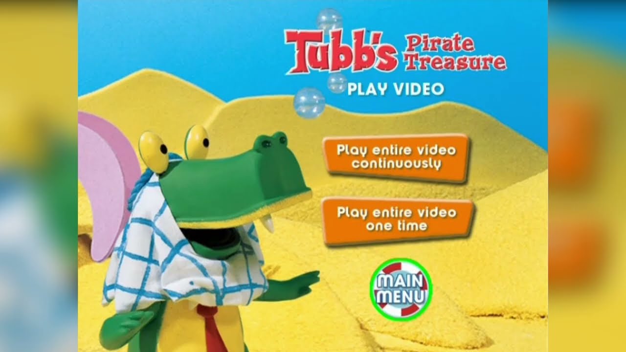 Rubbadubbers Tubb's Pirate Treasure (2003) DVD Menu