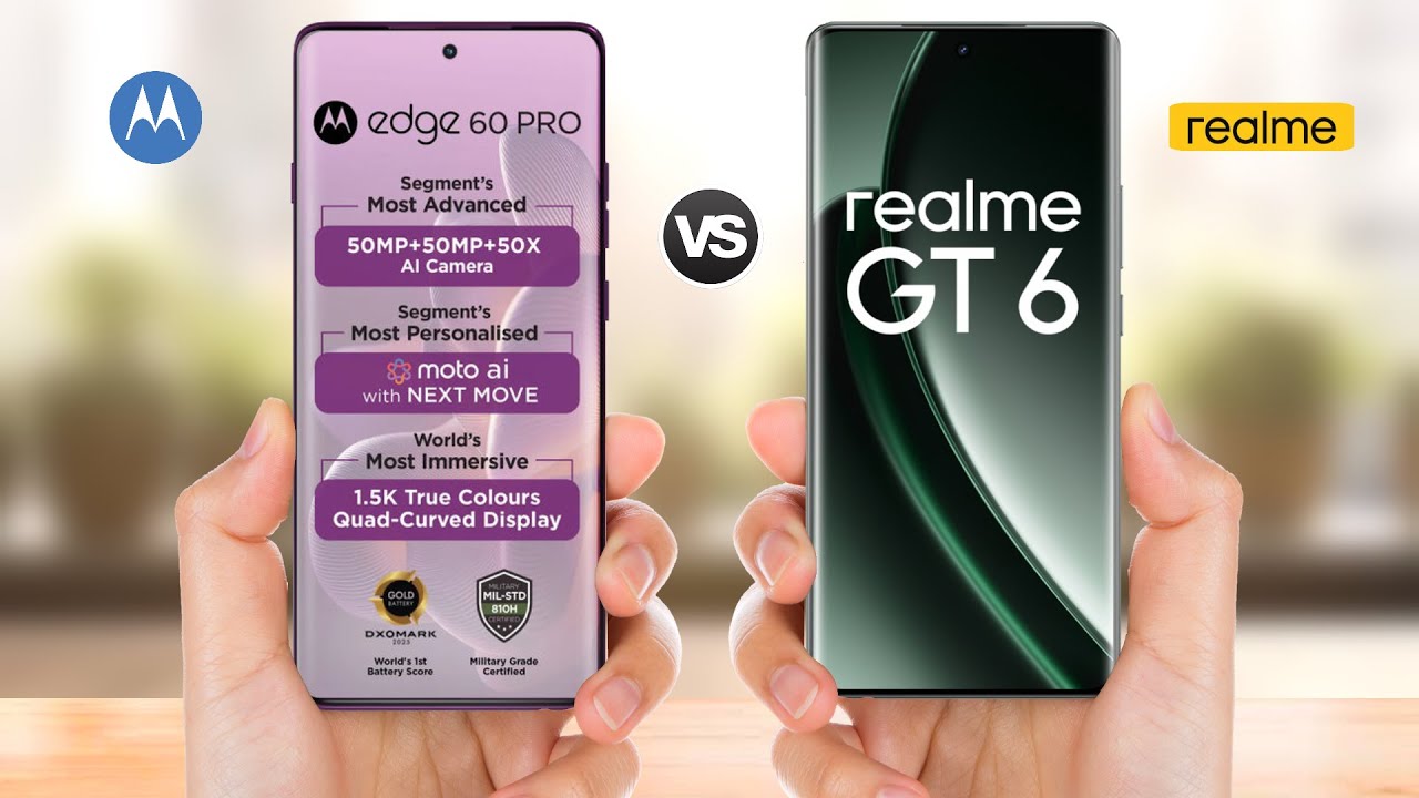 MOTO EDGE 60 PRO 5G vs REALME GT 6 5G || Full Comparison