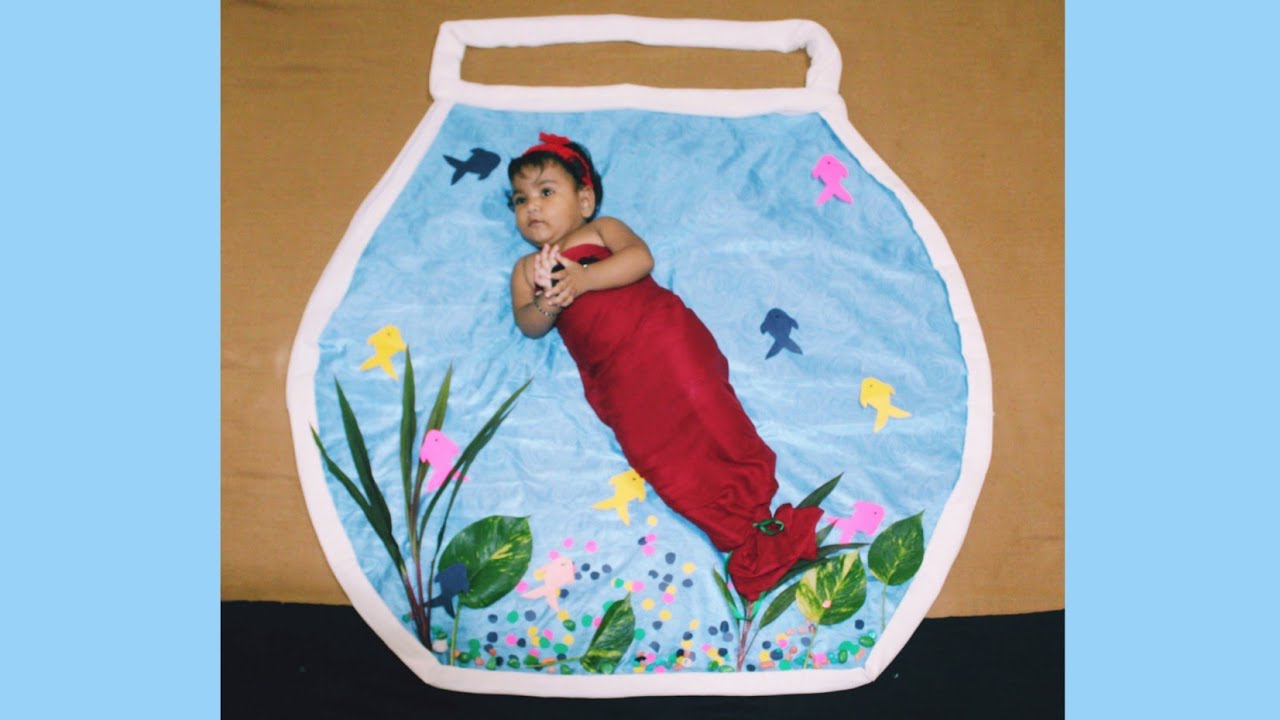 Aquarium Theme Baby Photoshoot Ideas At Home l Mermaid Theme l Under Water Theme l Fish l #Shrinika