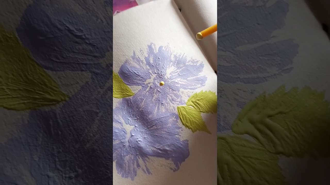 painting flower with plastic cover     