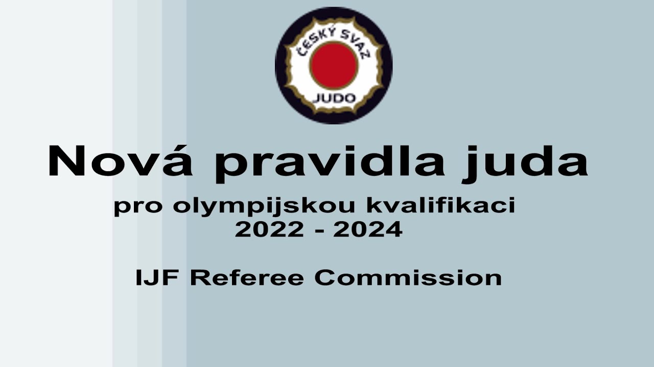 2022 - Nové úpravy pravidel juda