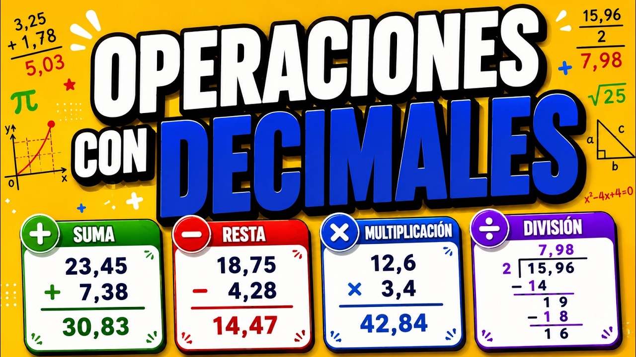 ¡Por fin entiendo los decimales! 😱 Aprende todas las operaciones paso a paso