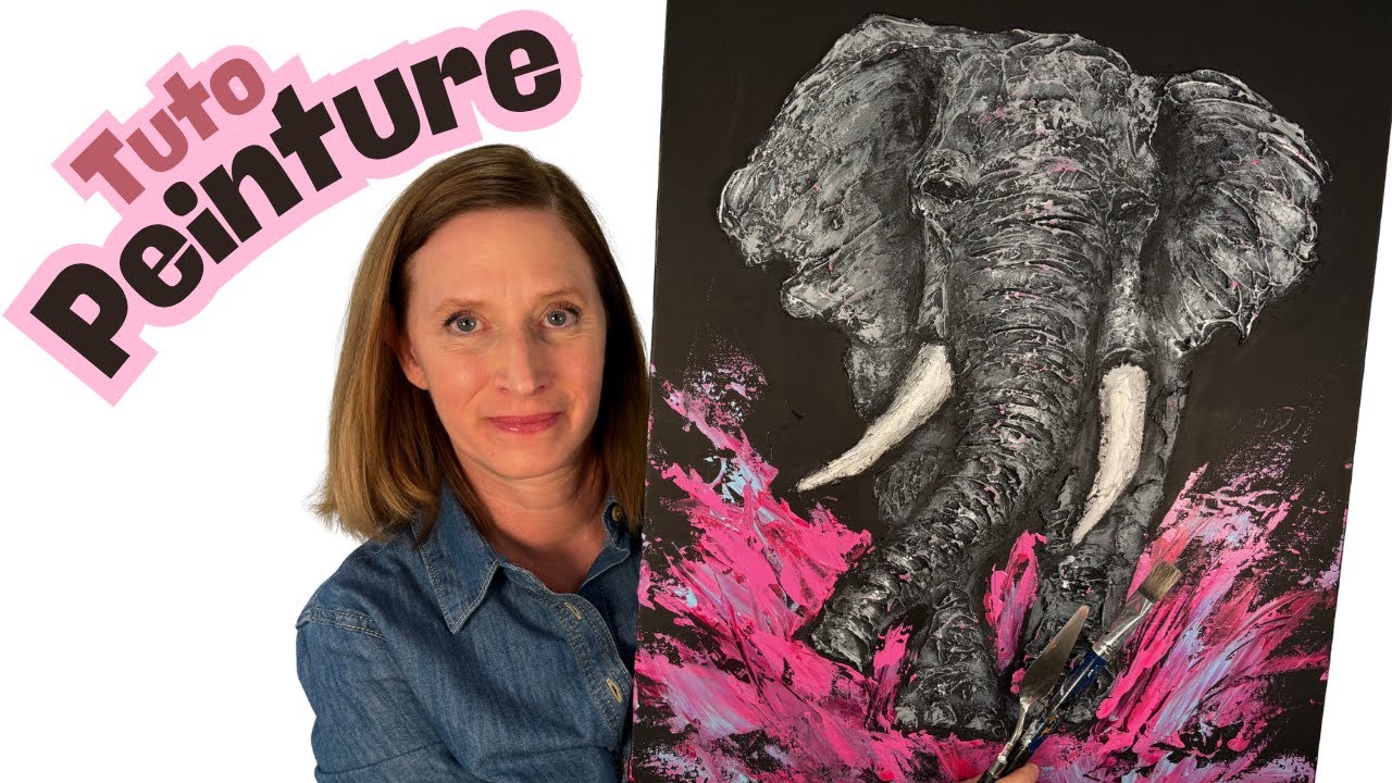 Un éléphant facile en peinture