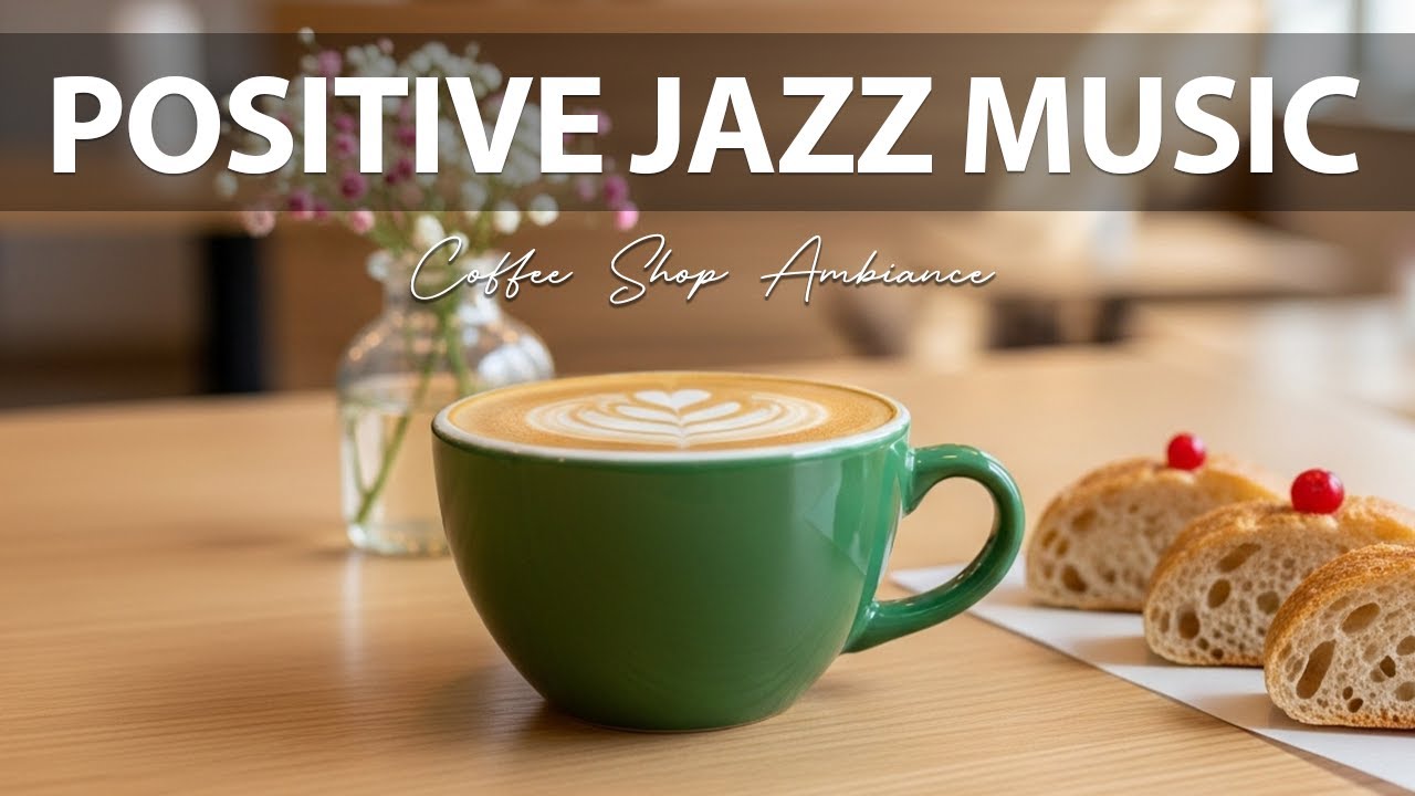 Positive Jazz Music ☕Coffee Shop Ambiance for Stress Relief, Working & Holiday