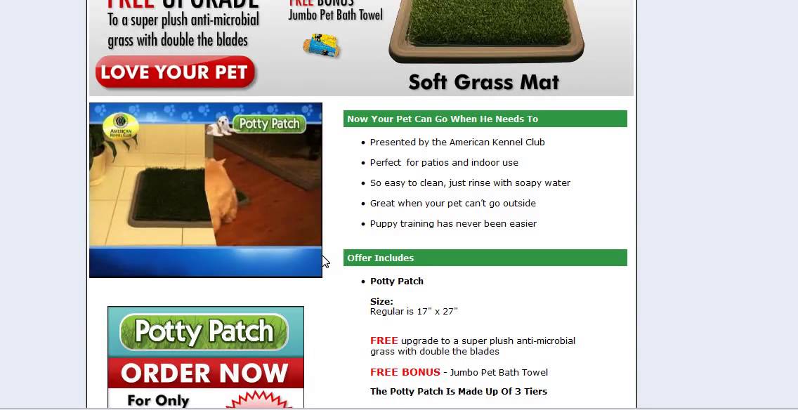 Potty Patch Indoor Dog Mat Restroom As Seen On TV