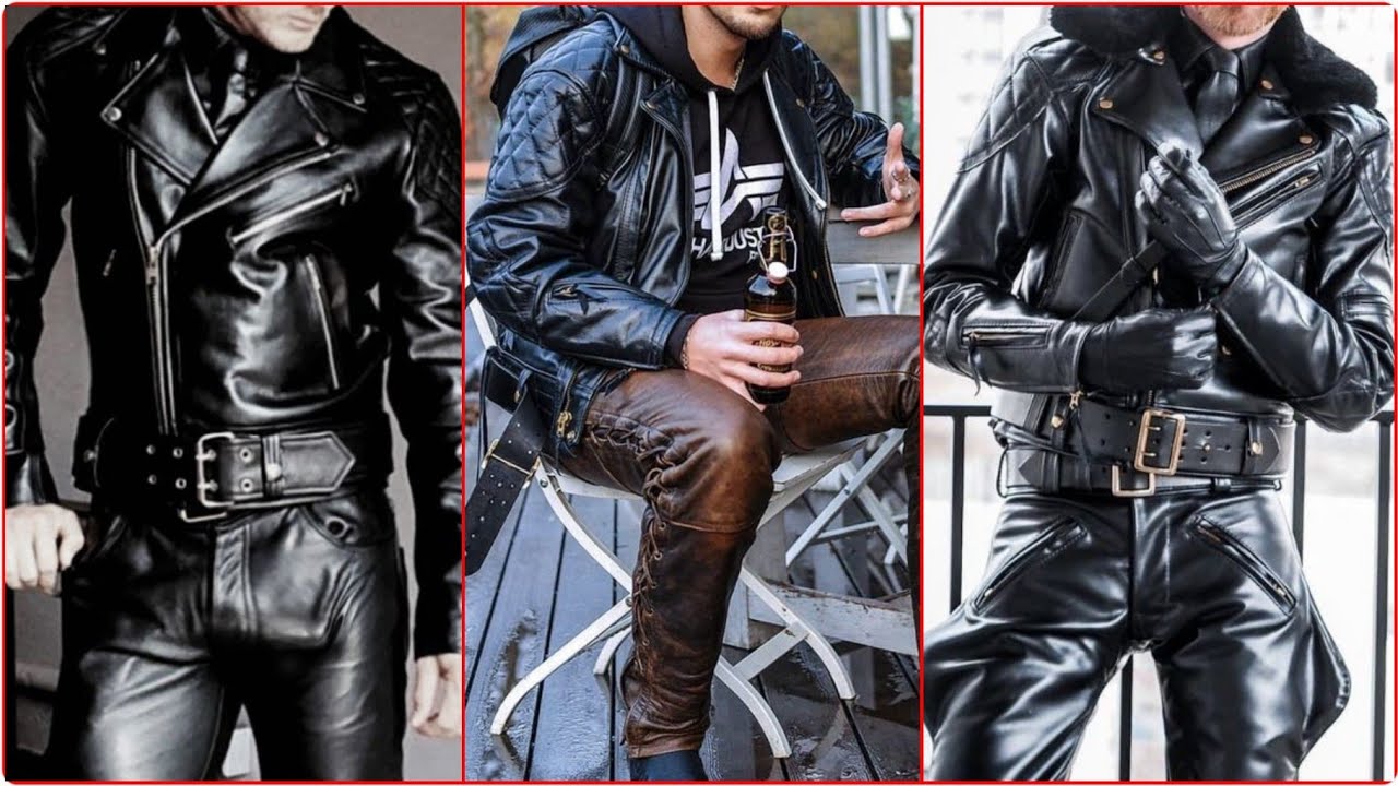 Trendy leather pants for boys | leather pants outfit ideas