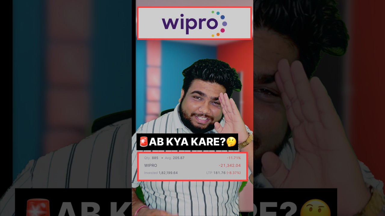 🚨WIPRO STOCK CRASH 📉🛑 | Hold or Sell?🤔 | Fresh Buy Range? | wipro buyback 2026