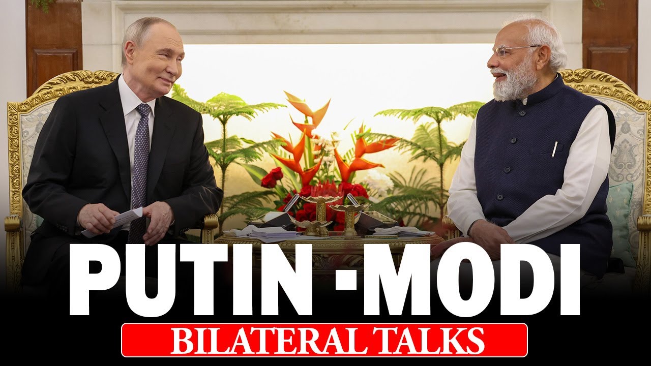 Russian President Putin holds bilateral meeting with PM Modi at Hyderabad House