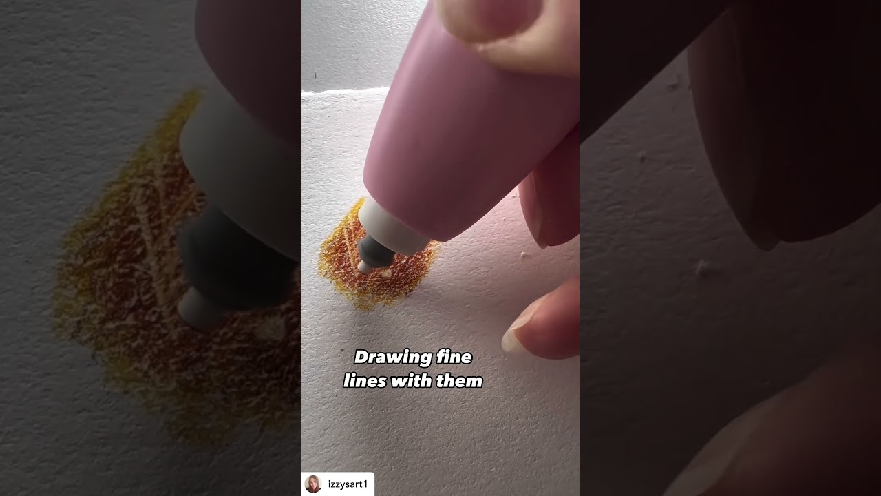 Electric Erasers With Colour Pencils - full length vid available #eraser #colorpencil #drawingtools
