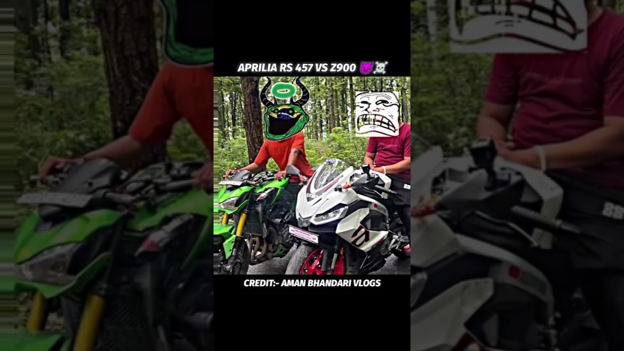 APRILIA RS 457 VS Z900 😈☠️ 