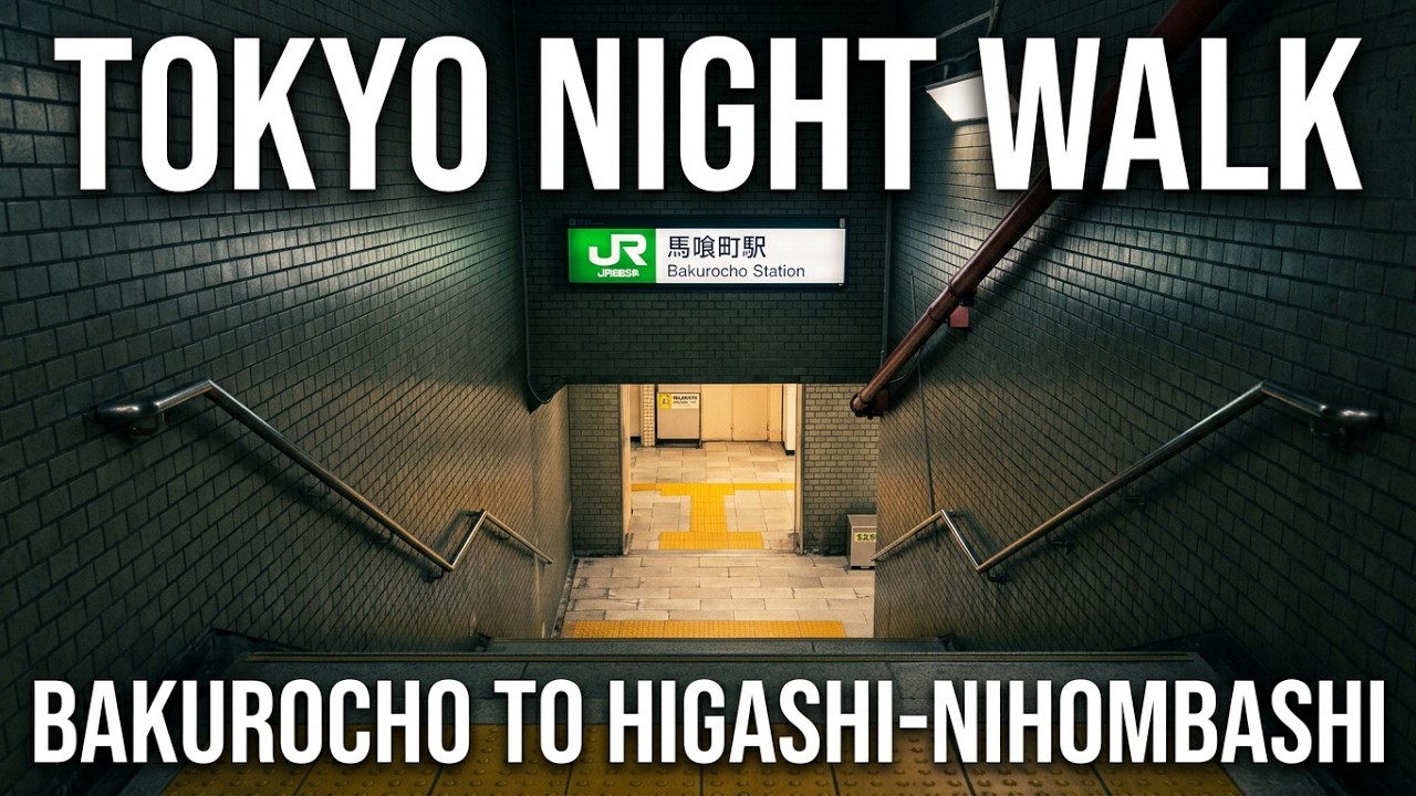Late Evening Walk: Bakurocho Station To Higashi-Nihombashi Station 