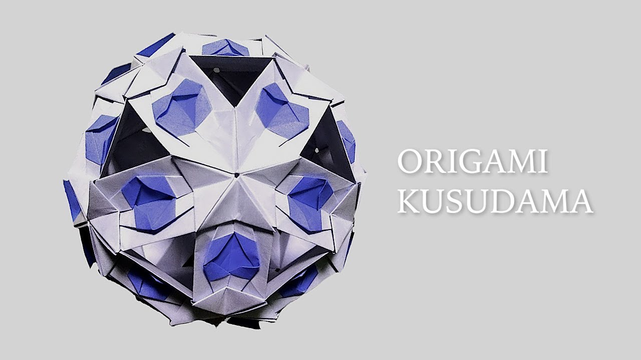 Origami Kusudama - Sea /【折り紙】くす玉 - Sea