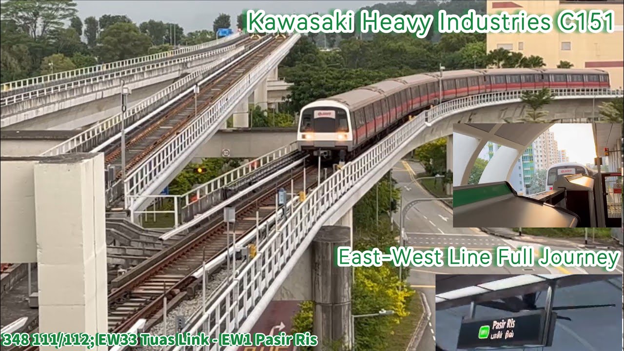 ⁴ᴷ⁶⁰ [SMRT] EWL Full Journey ~ KHI C151 [111/112] EW33 Tuas Link - EW1 Pasir Ris