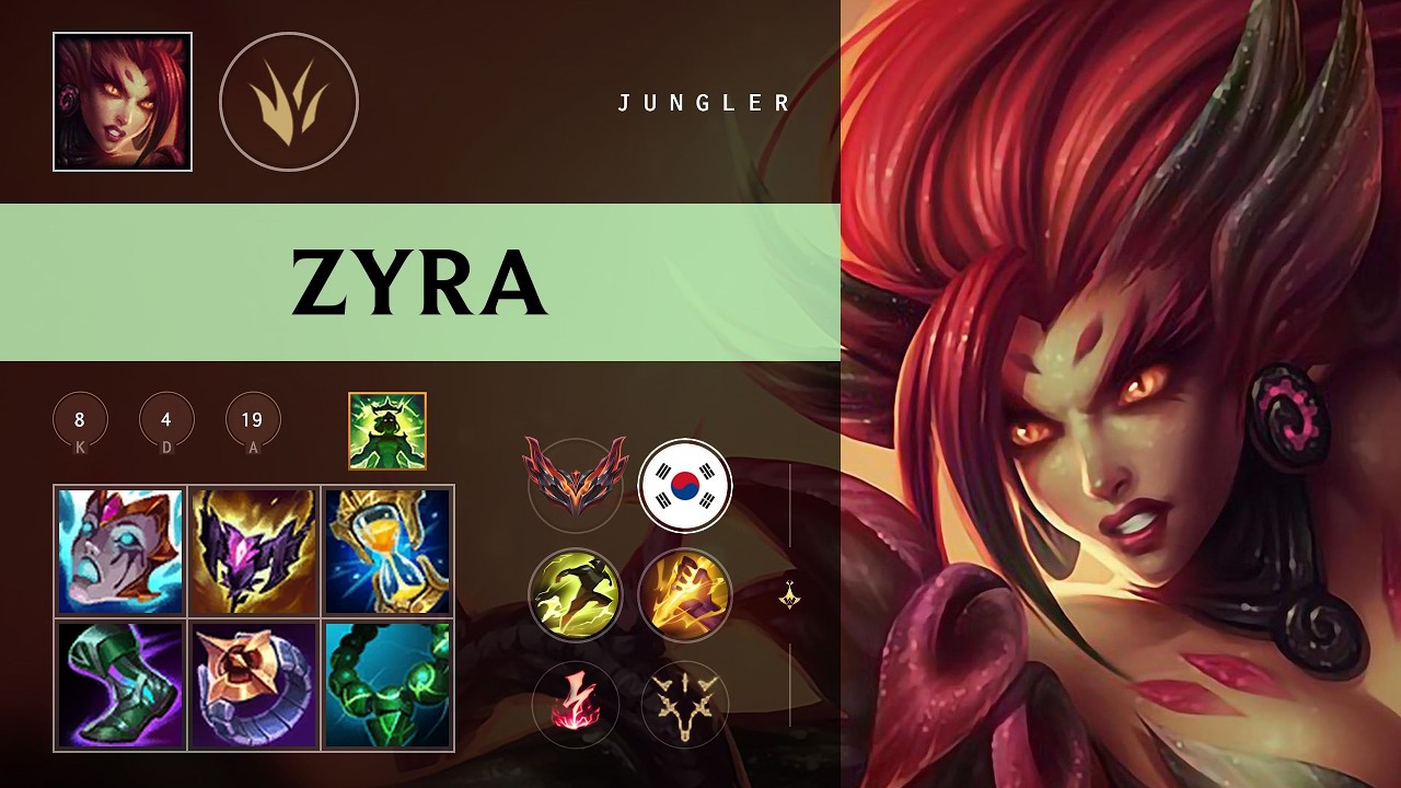Zyra Jungle vs Naafiri - KR Grandmaster Patch 26.10