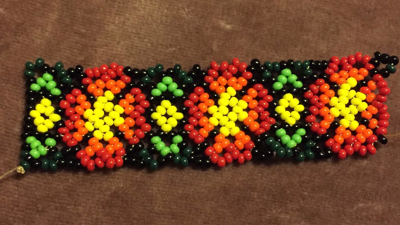 Huichol Beading Mexcian Bracelet Making , Boncuk Ağ Modeli bileklik yapımı -  Takı Tasarım