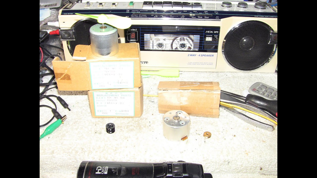 13 5 volt Clockwise motor test ebay ELECMENTS13 install in Brother OT-448 SANYO M-X720 MR-X5